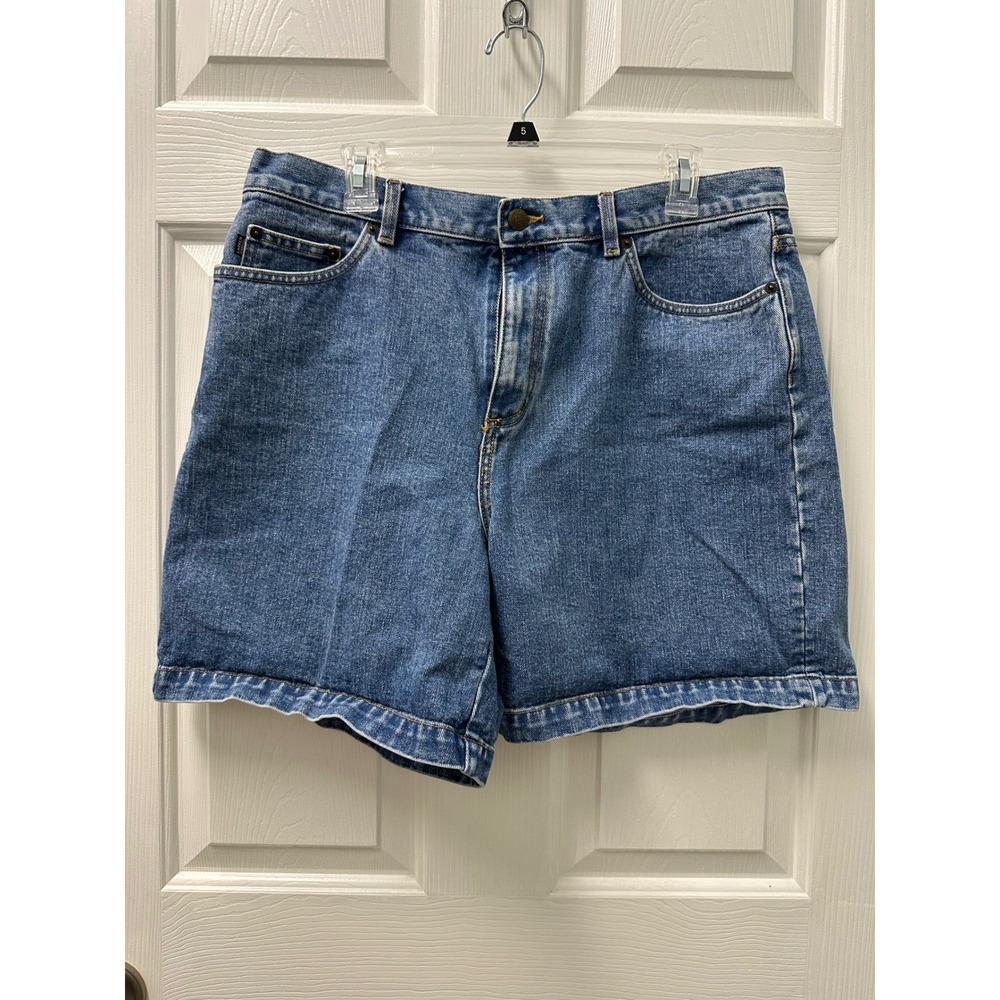 Lauren Jeans Co Ralph Lauren Womens Denim Shorts Blue High Rise Size 14 Mom